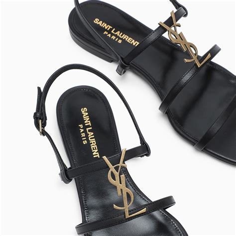 ysl tribute sandals flat|saint laurent cassandra flat sandals.